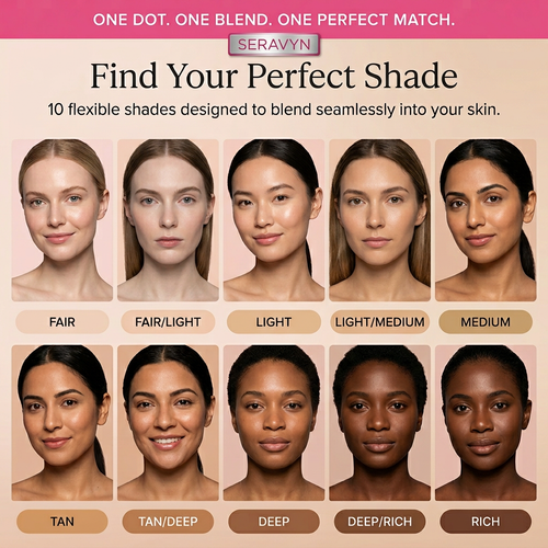 Seravyn Peptide Blur Stick Foundation with Brush